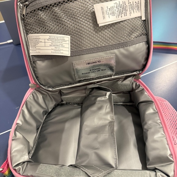 Pottery Barn Kids Aqua Unicorn Backpack (Size Large), Lunchbox, pencil case - Picture 11 of 12